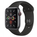 Apple Watch Series 5 GPS+ Cellular - Space Gray Aluminum Case with Black Sport Band (44mm)
